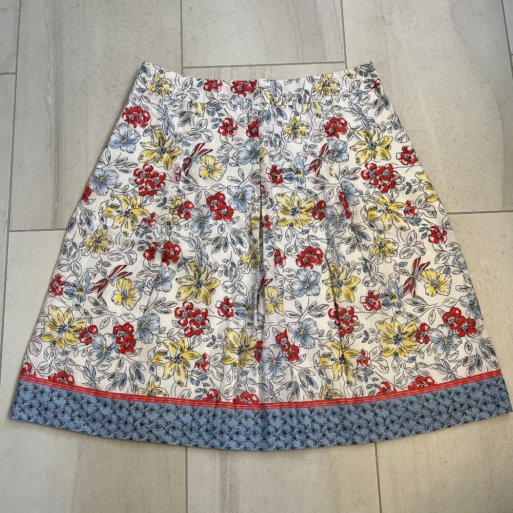 Talbots Misses 14 Floral A-Line Skirt